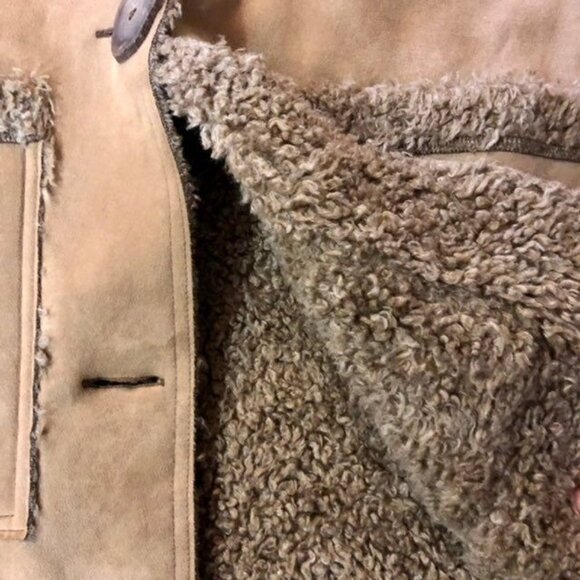 Wooly Bully Wear Jacket Womens M Used Tan Lined Handmade Colorado - Picture 5 of 12